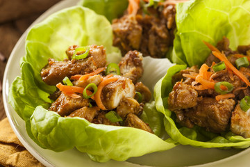 Healthy Asian Chicken Lettuce Wrap