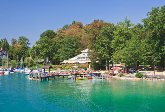 Resort Krumpendorf am Worthersee and Lake Worth . Austria