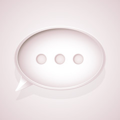 Pink speech bubble