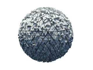 Artificial planet illustration. 3d render.