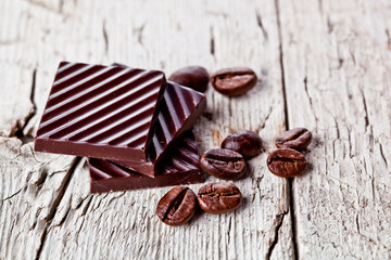 chocolate sweets and coffee beans