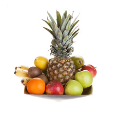Fototapeta na wymiar Bowl of fresh fruit