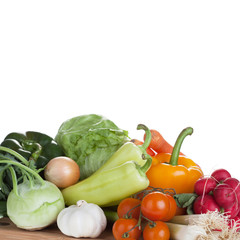 Vegetable on white background