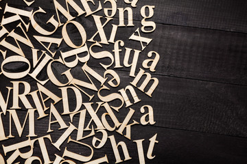 Random Wooden Letterpress Alphabet