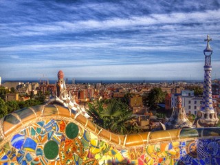 Obraz premium gaudi park in Barcelona