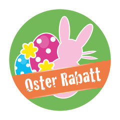 Osterrabatt,Prozente,Button,Aufkleber,Schild,Vektor