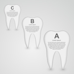 Vector tooth infographic. Design template.