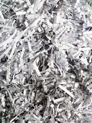 Closeup of shredded paper as abstract background