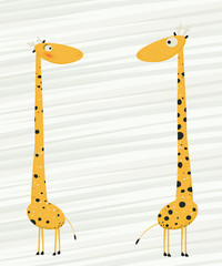 Naklejka na ściany i meble Giraffes