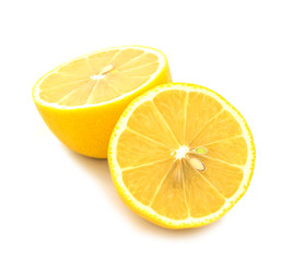 Fresh lemon  isolated on white background