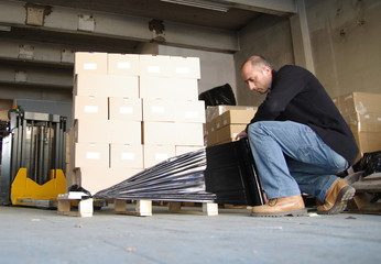 transport logistique - préparation de palette