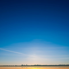 abstract background with silhouette of city