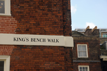 Fototapeta na wymiar Kings Bench Walk, Inner Temple, Inns of Court, London