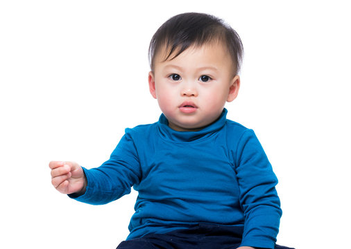 Asia baby boy portrait