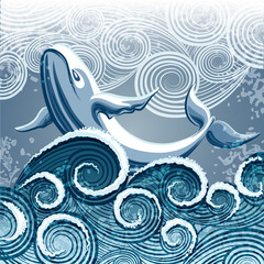 Obraz premium Dancing whale