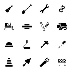 Vector black  construction icons set