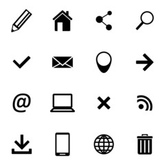 Vector black  web icons set