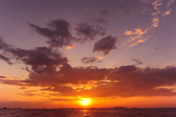 Fototapeta na wymiar Sea Sunset Background