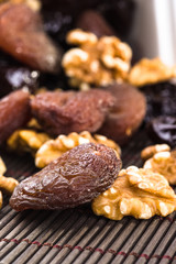 Dried apricots and plums