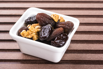 Dried apricots and plums