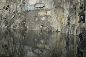 Beautiful lake at an old quarry in Sweden (stenhamra)