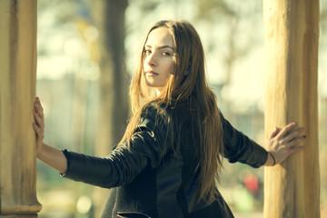 portrait of a girl in the park