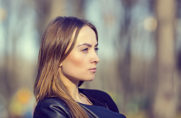 portrait of a girl in the park
