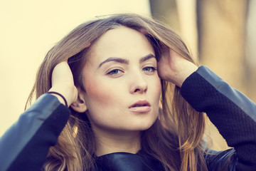 portrait of a girl in the park