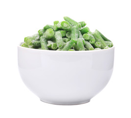 Close up of frozen peas