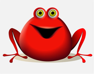 Cartoon red creature