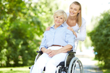 Fototapeta premium Walking out with patient