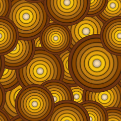 Fototapeta na wymiar seamless concentric circle pattern in orange yellow
