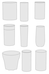 cartoon image of drink glasses