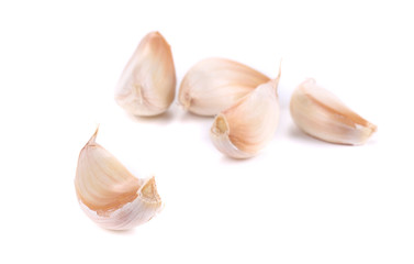 Close up of garlic cloves.