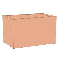 cartoon image of wooden box