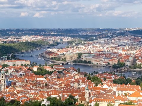 city devided by river