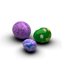 easter eggs isolated