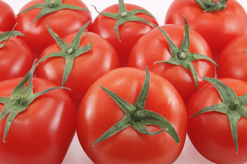 Tomato on white background