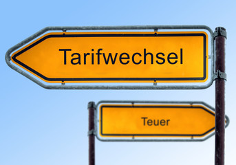 Strassenschild 5 - Tarifwechsel