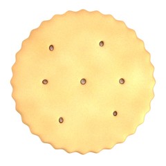 realistic 3d render of biscuit