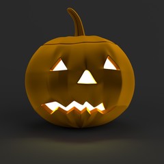 realistic 3d render of pumpkin