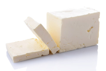 Tasty butter isolated on white