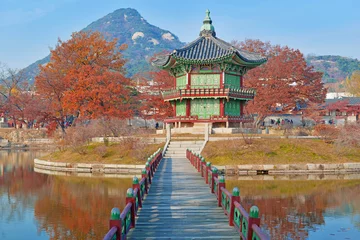 Fototapeten Gyeongbokgung-Palast, Seoul, Südkorea © nyker
