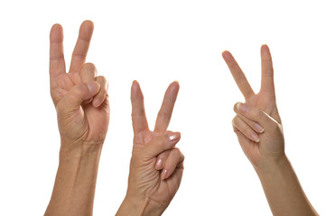 Three hands Fingers