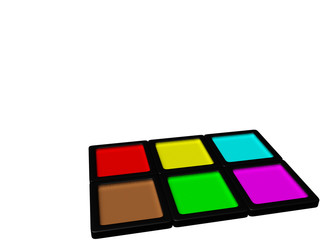 makeup box isolated with white