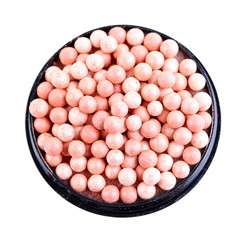 Powder balls isolated on white