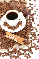 Coffee beans close-up