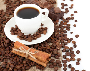 Coffee beans close-up