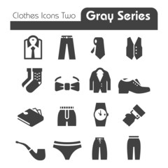 Clothes Icons Gray Series Two