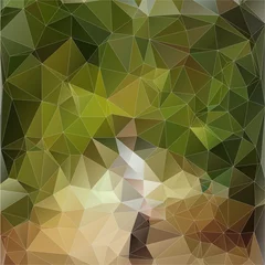 Poster Im Rahmen Abstract green polygonal background. © igor_shmel